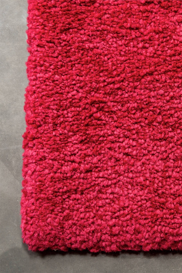 Angorahome Solid Shaggy Makine Halısı 4371F Kırmızı - 9