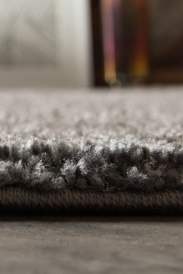 Angorahome Solid Shaggy Makine Halısı 4371G Gri - 2