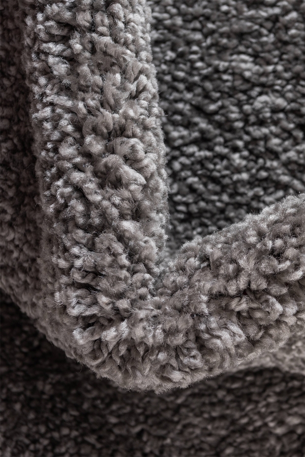 Angorahome Solid Shaggy Makine Halısı 4371G Gri - 7