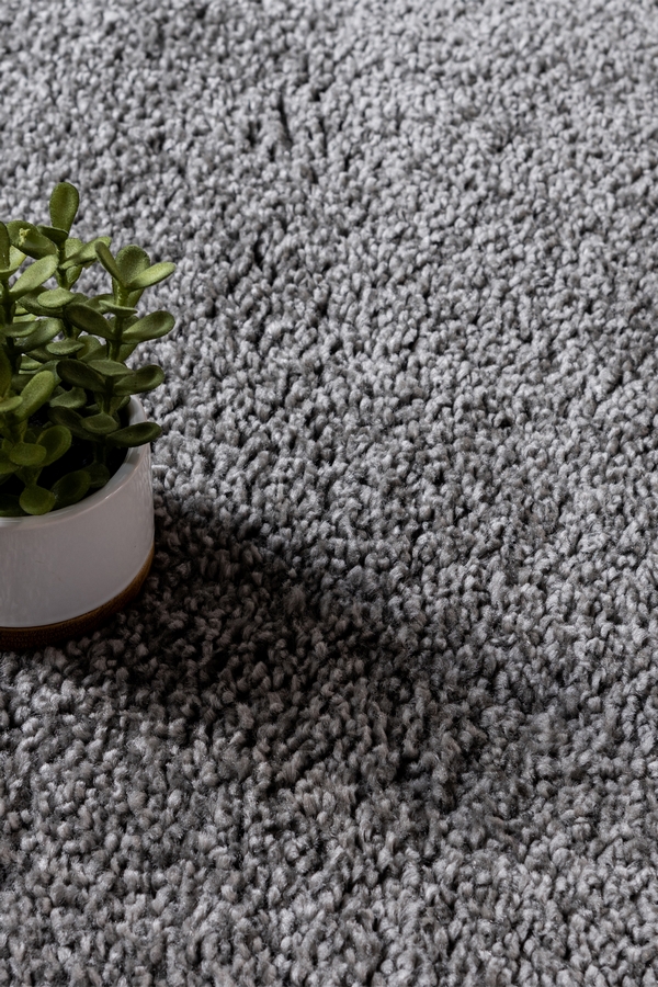 Angorahome Solid  Shaggy Makine Halısı 4371G Gri - 3