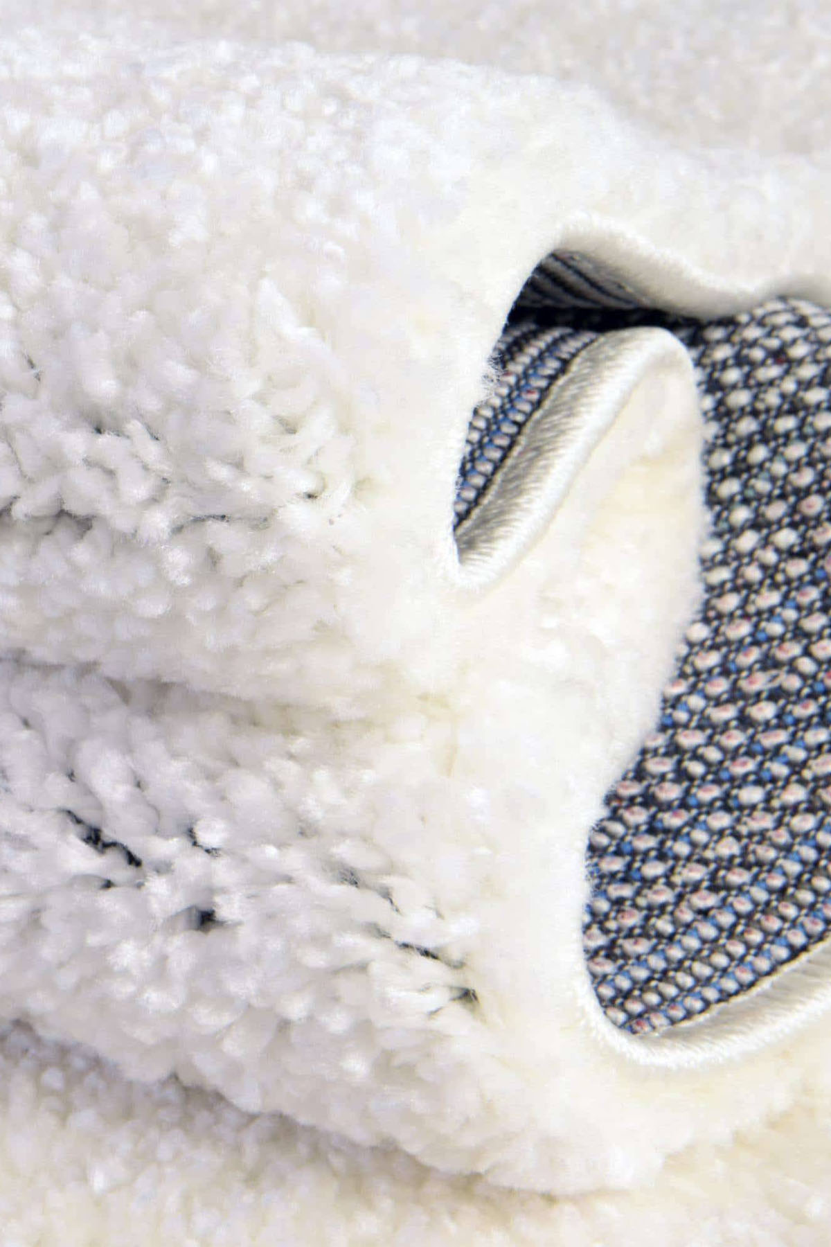 Angorahome Solid Shaggy Makine Halısı 4371M Beyaz - 8