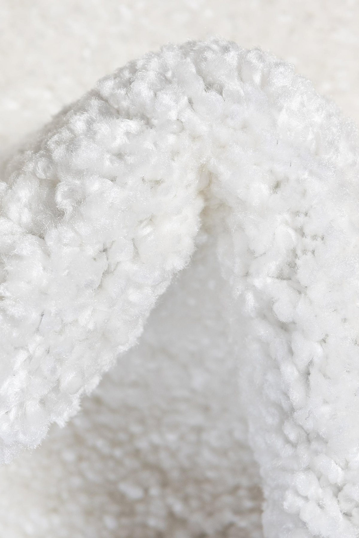 Angorahome Solid Shaggy Makine Halısı 4371M Beyaz - 5