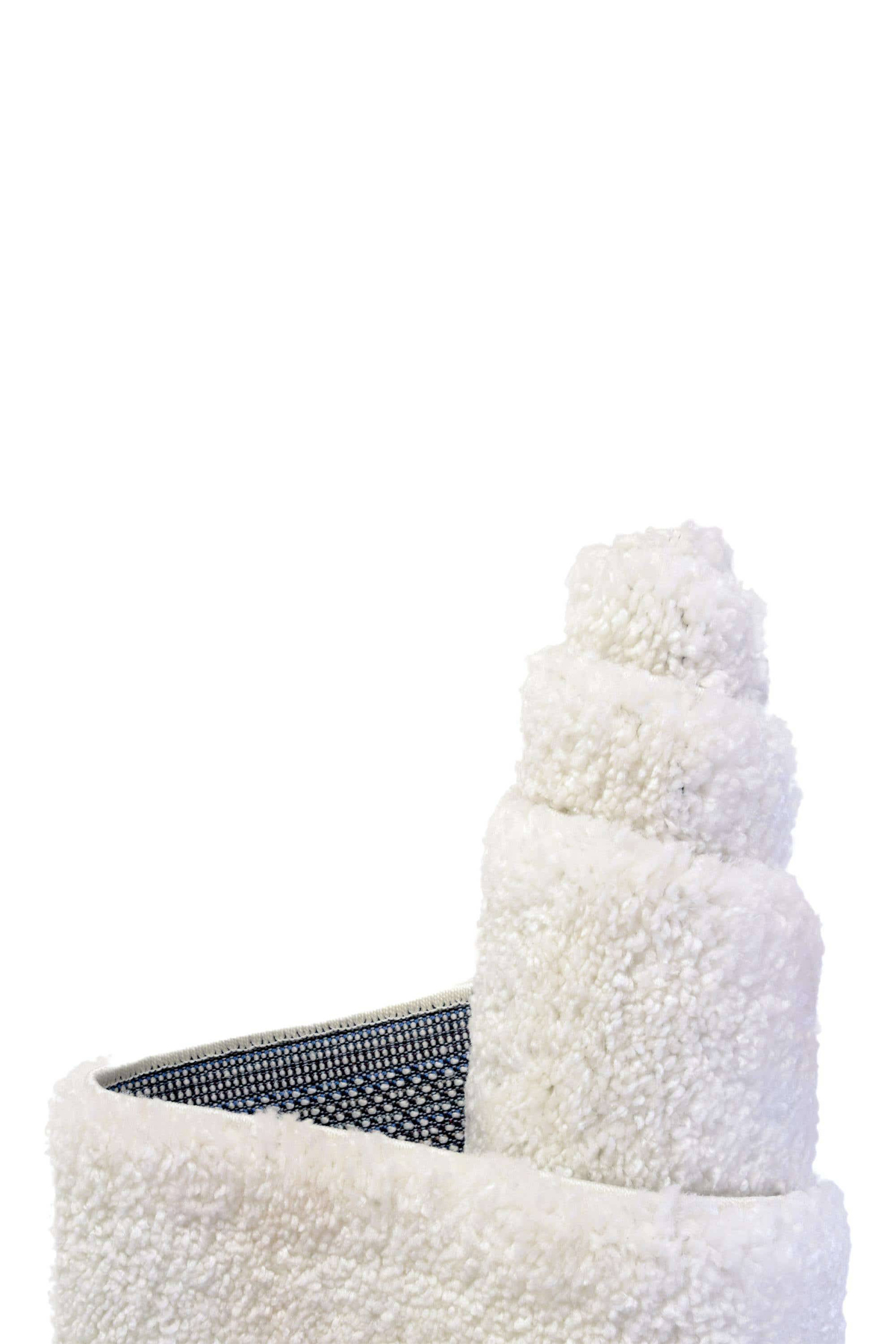 Angorahome Solid Shaggy Makine Halısı 4371M Beyaz - 9