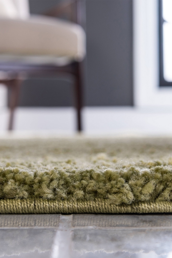 Angorahome Solid Shaggy Makine Halısı 4371P Açık Yeşil - 4