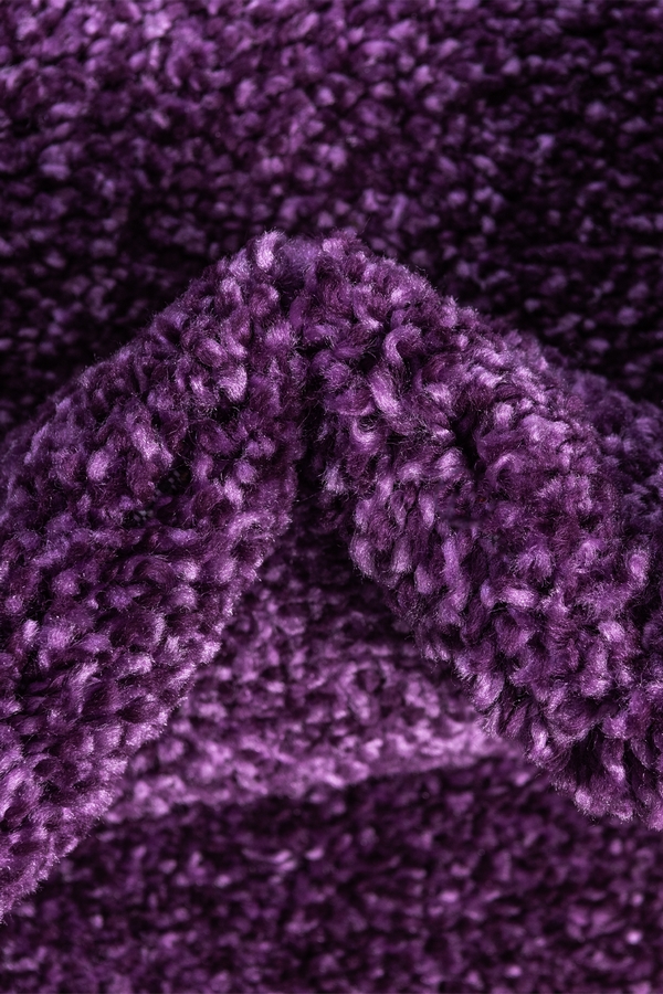 Angorahome Solid Shaggy Makine Halısı 4371Y Mor - 5