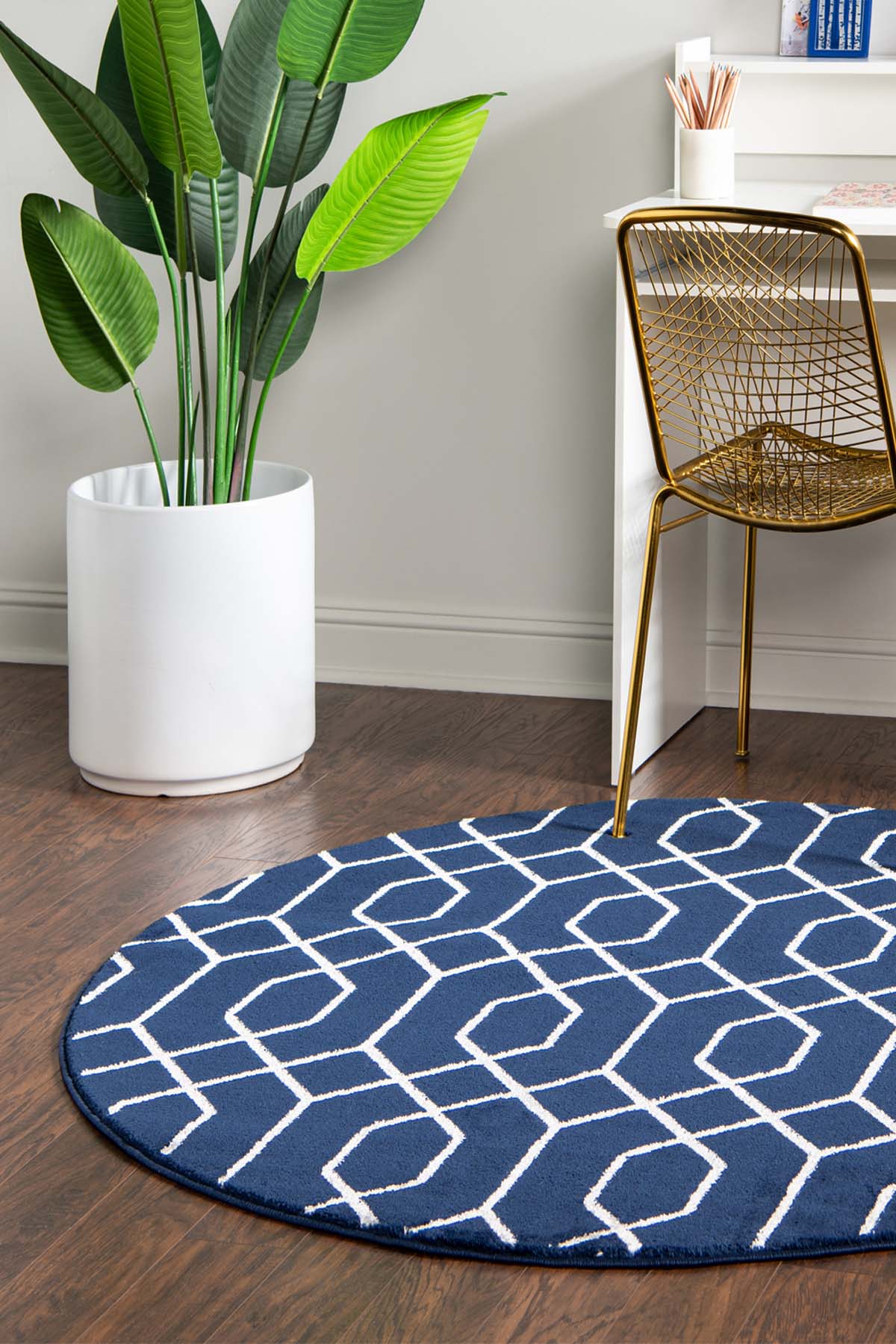 Angora Home Sparkle Koleksiyonu Dokuma Makine Halısı GL1003 100 X 100 Yuvarlak - 2