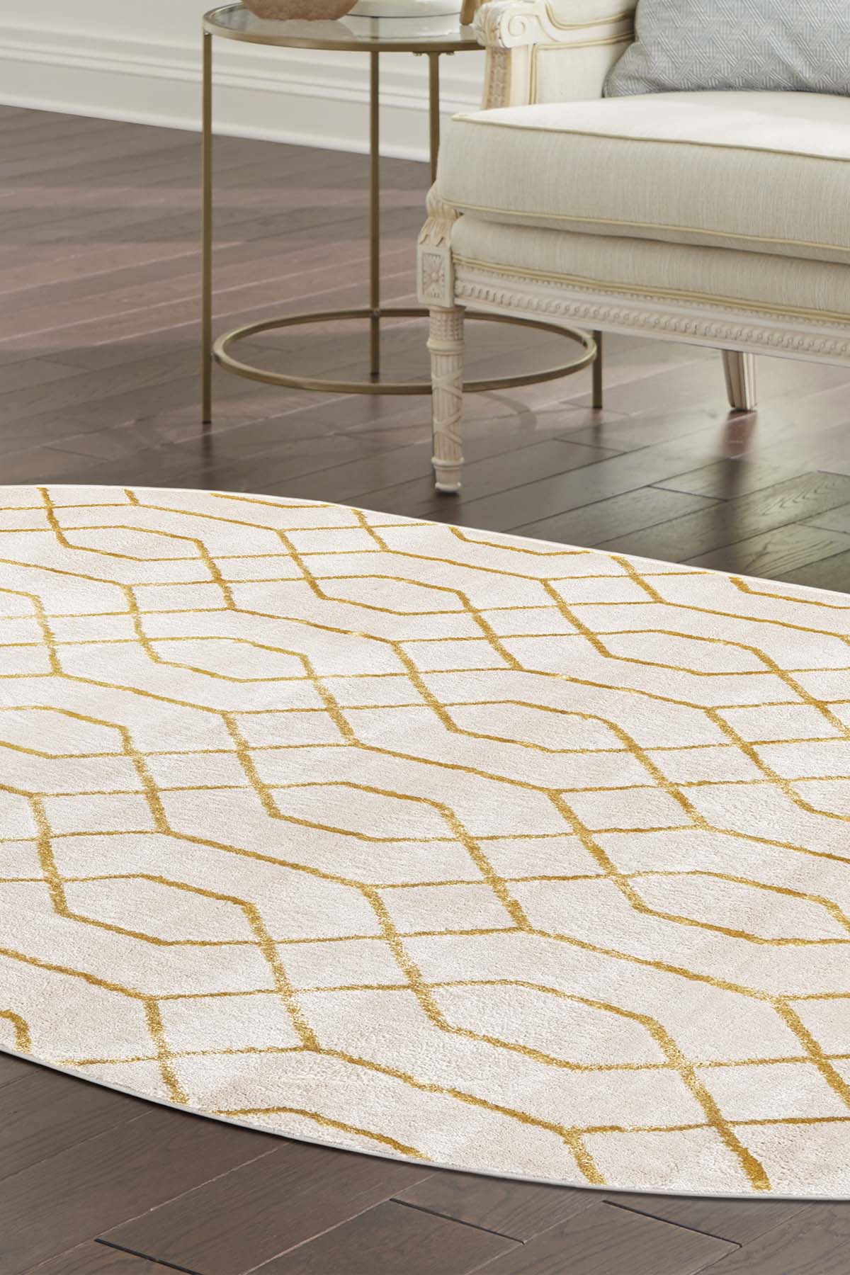 Angora Home Sparkle Koleksiyonu Dokuma Makine Halısı GL1004 120 X 180 Oval - 2