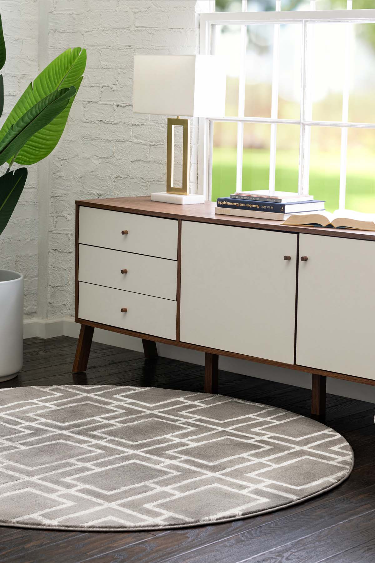 Angora Home Sparkle Koleksiyonu Dokuma Makine Halısı GL1007 100 X 100 Yuvarlak - 2