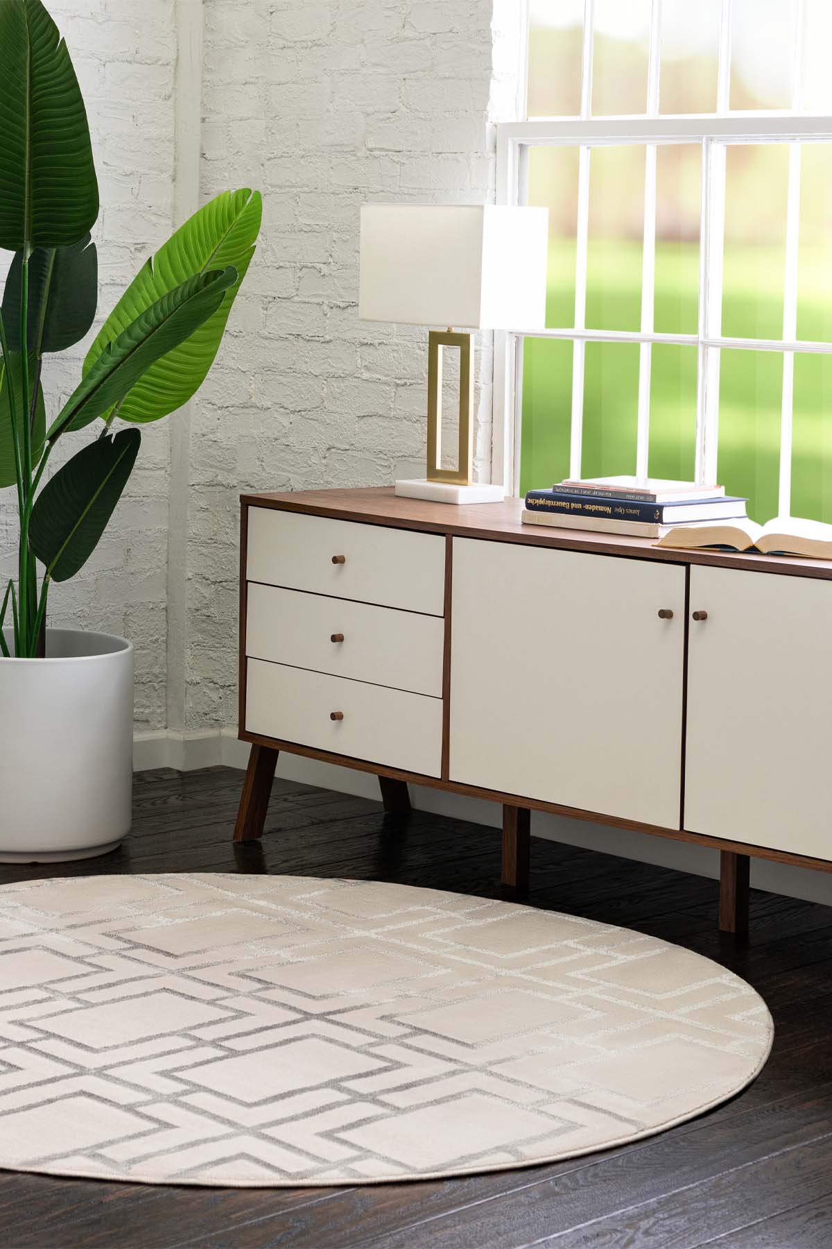 Angora Home Sparkle Koleksiyonu Dokuma Makine Halısı GL1011 100 X 100 Yuvarlak - 2