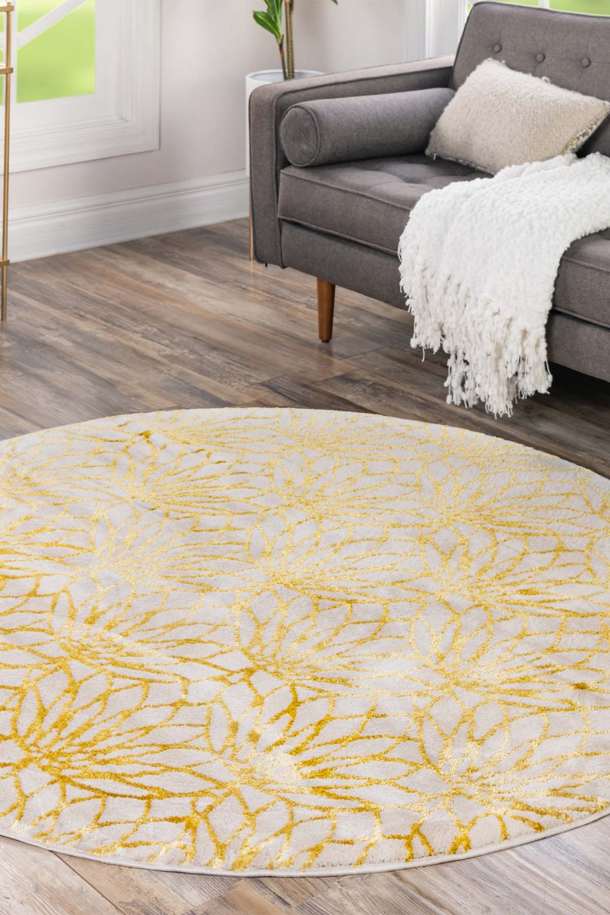 Angora Home Sparkle Koleksiyonu Dokuma Makine Halısı GL1013 160 X 160 Yuvarlak - 2