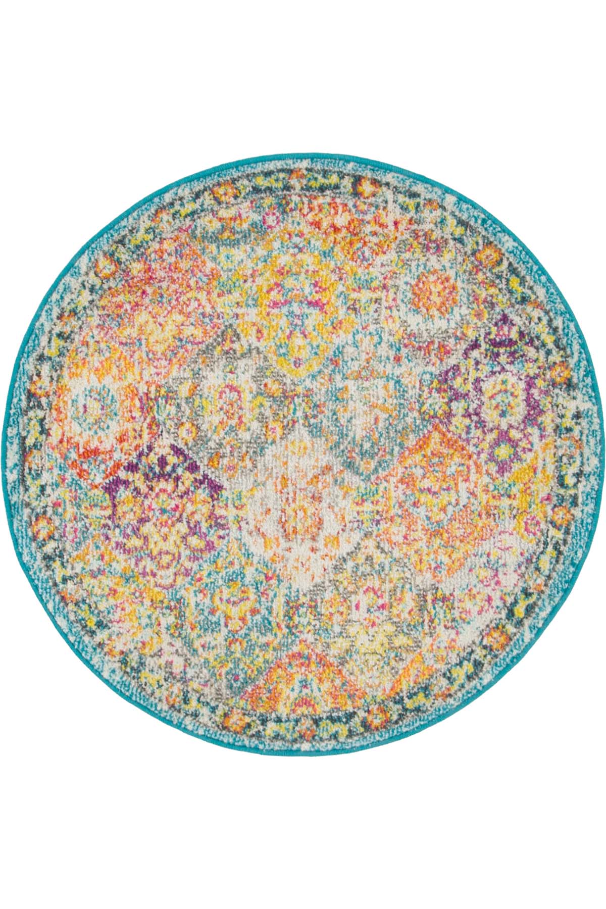 Angorahome Spring Koleksiyonu Dokuma Makine Halısı SP1000 120 x 120 Yuvarlak - 6