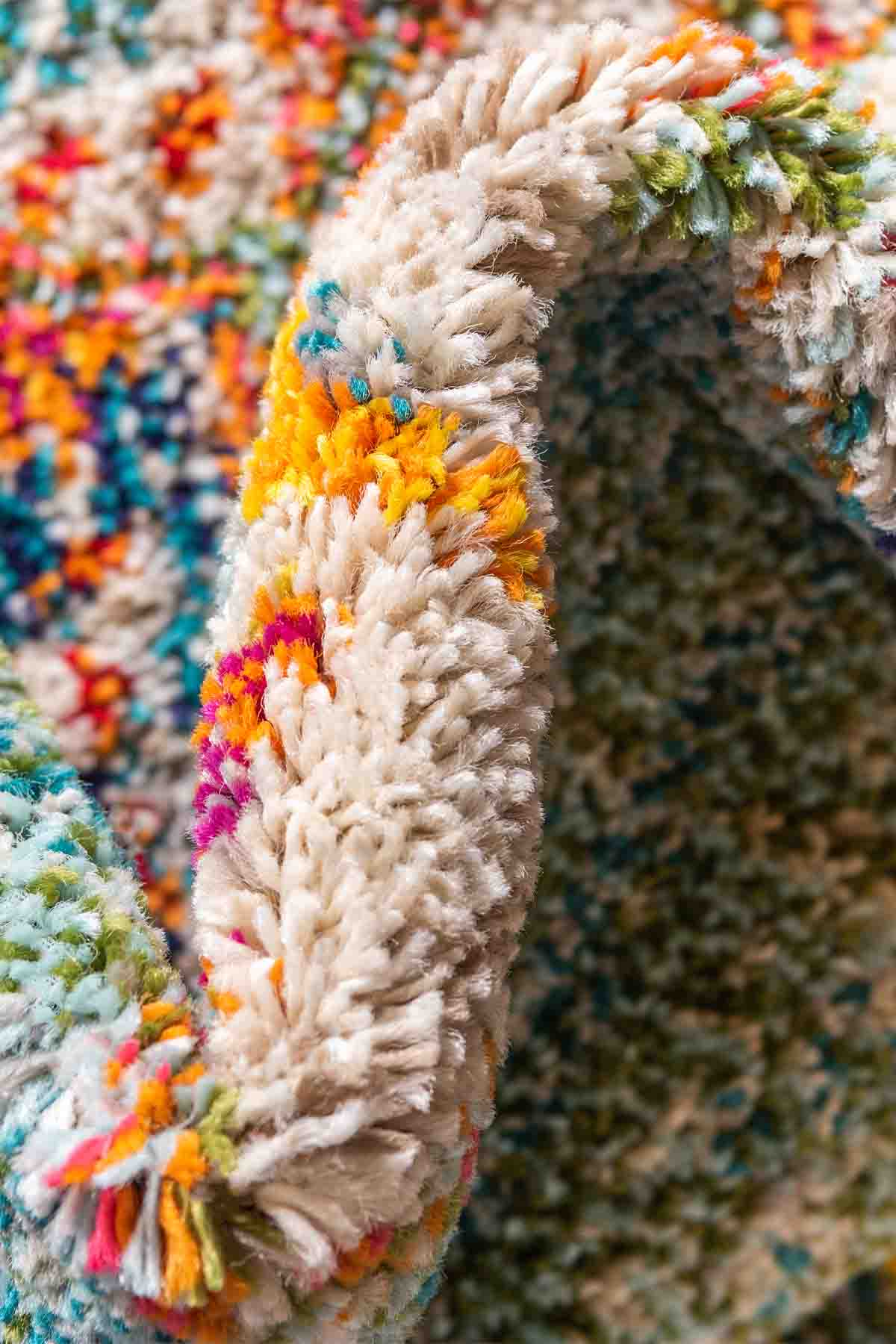 Angorahome Spring Koleksiyonu Dokuma Makine Halısı SP1001 160 x 160 Yuvarlak - 4