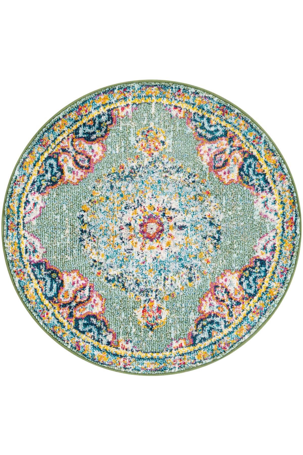 Angorahome Spring Koleksiyonu Dokuma Makine Halısı SP1001 160 x 160 Yuvarlak - 6