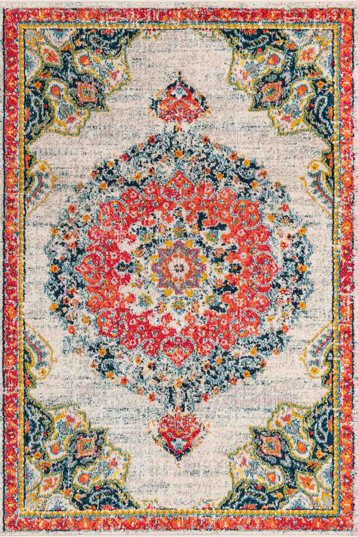 Angorahome Spring Koleksiyonu Dokuma Makine Halısı SP1002 100 x 160 Dikdörtgen - 6