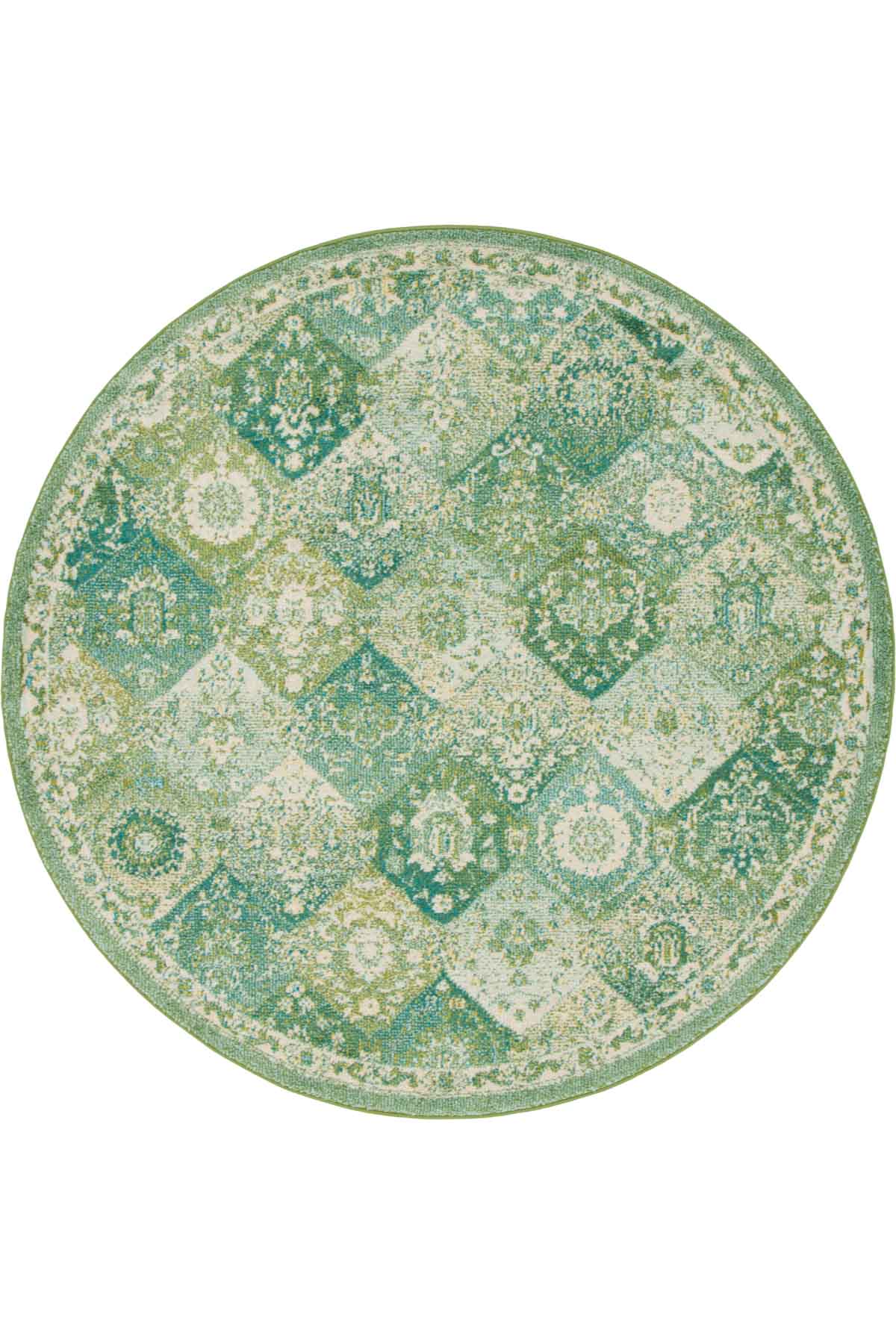 Angorahome Spring Koleksiyonu Dokuma Makine Halısı SP1003 160 x 160 Yuvarlak - 6