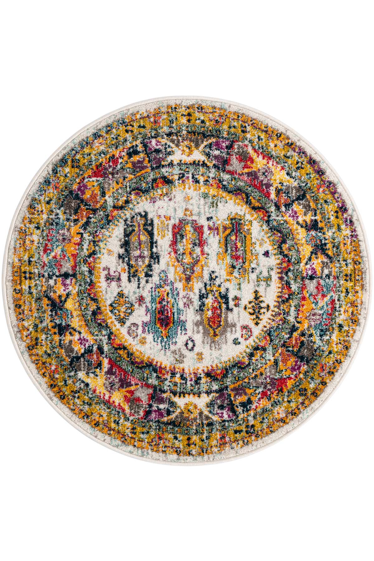 Angorahome Spring Koleksiyonu Dokuma Makine Halısı SP1005 120 x 120 Yuvarlak - 10