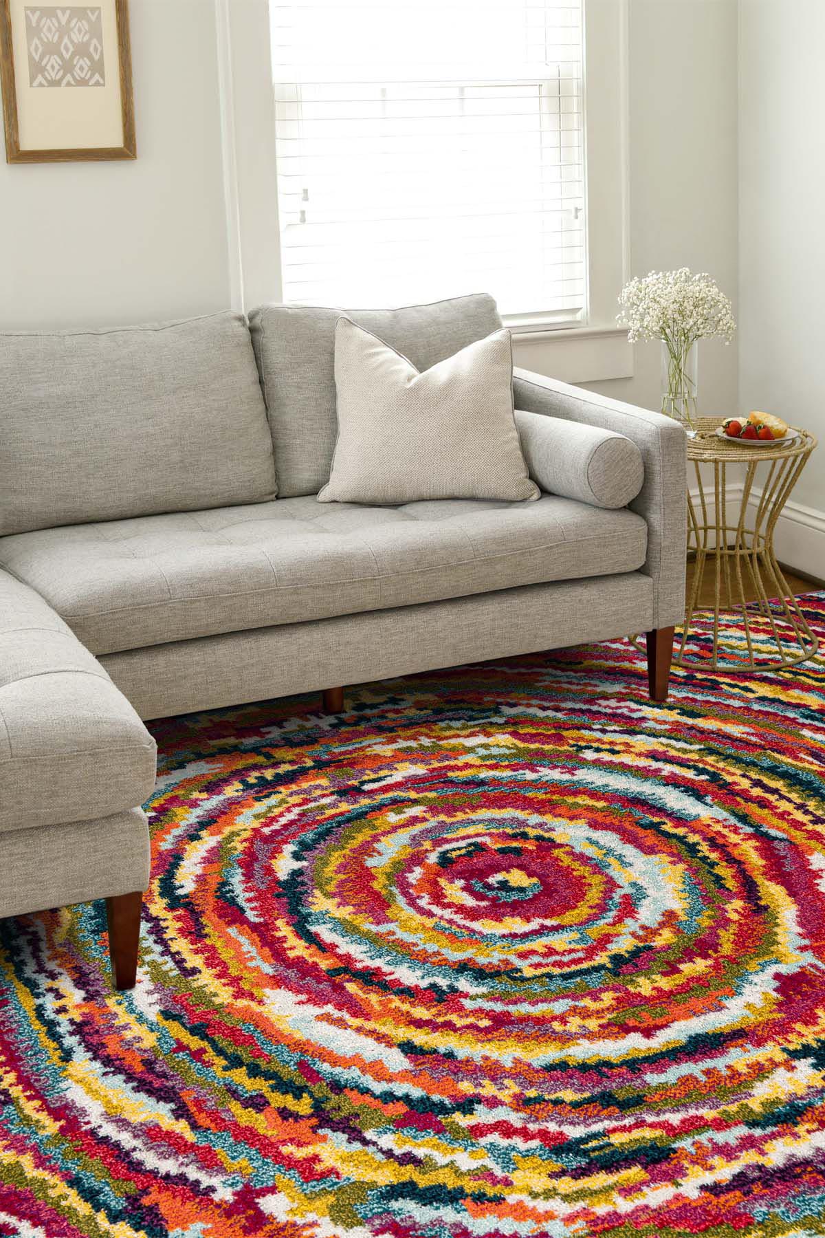 Angorahome Spring Koleksiyonu Dokuma Makine Halısı SP1006 100 x 160 Dikdörtgen - 5