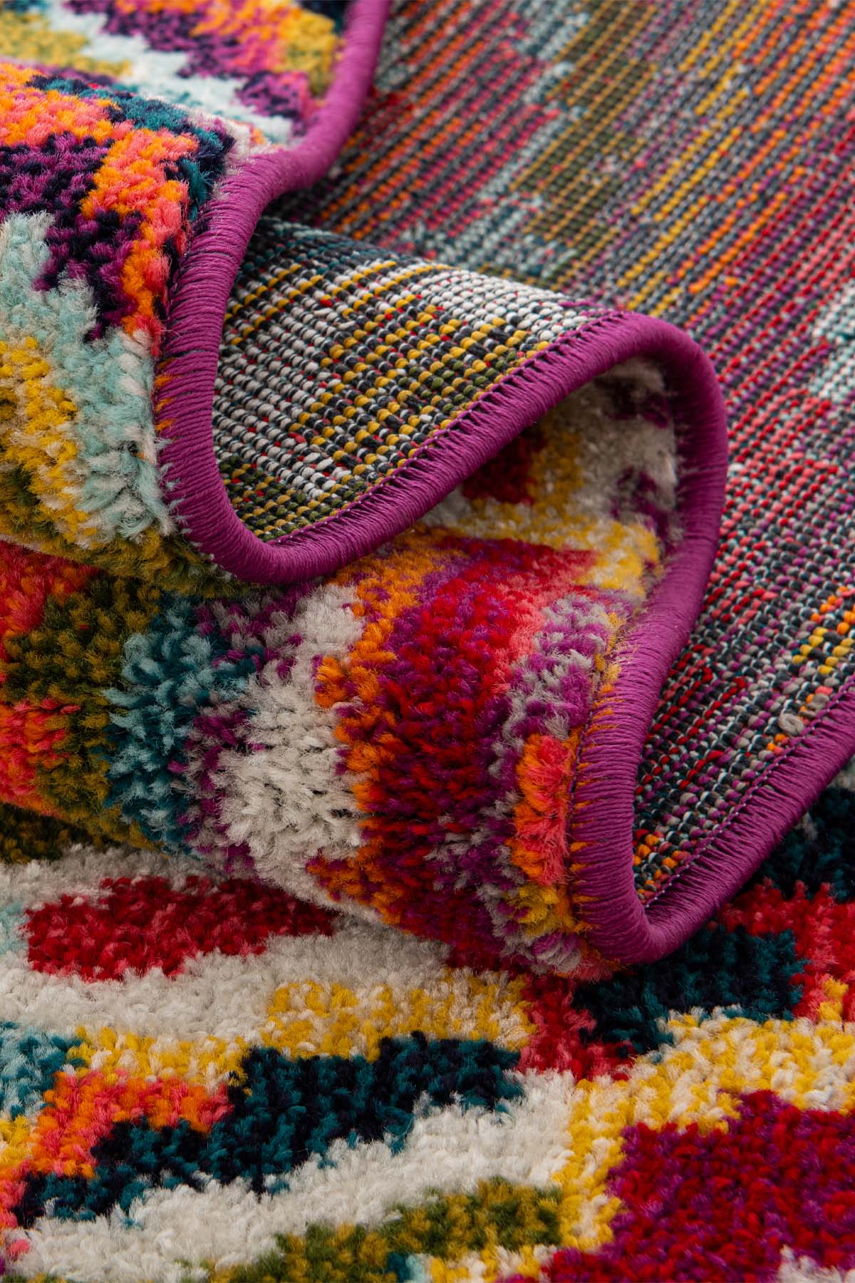 Angorahome Spring Koleksiyonu Dokuma Makine Halısı SP1006 120 x 120 Yuvarlak - 6