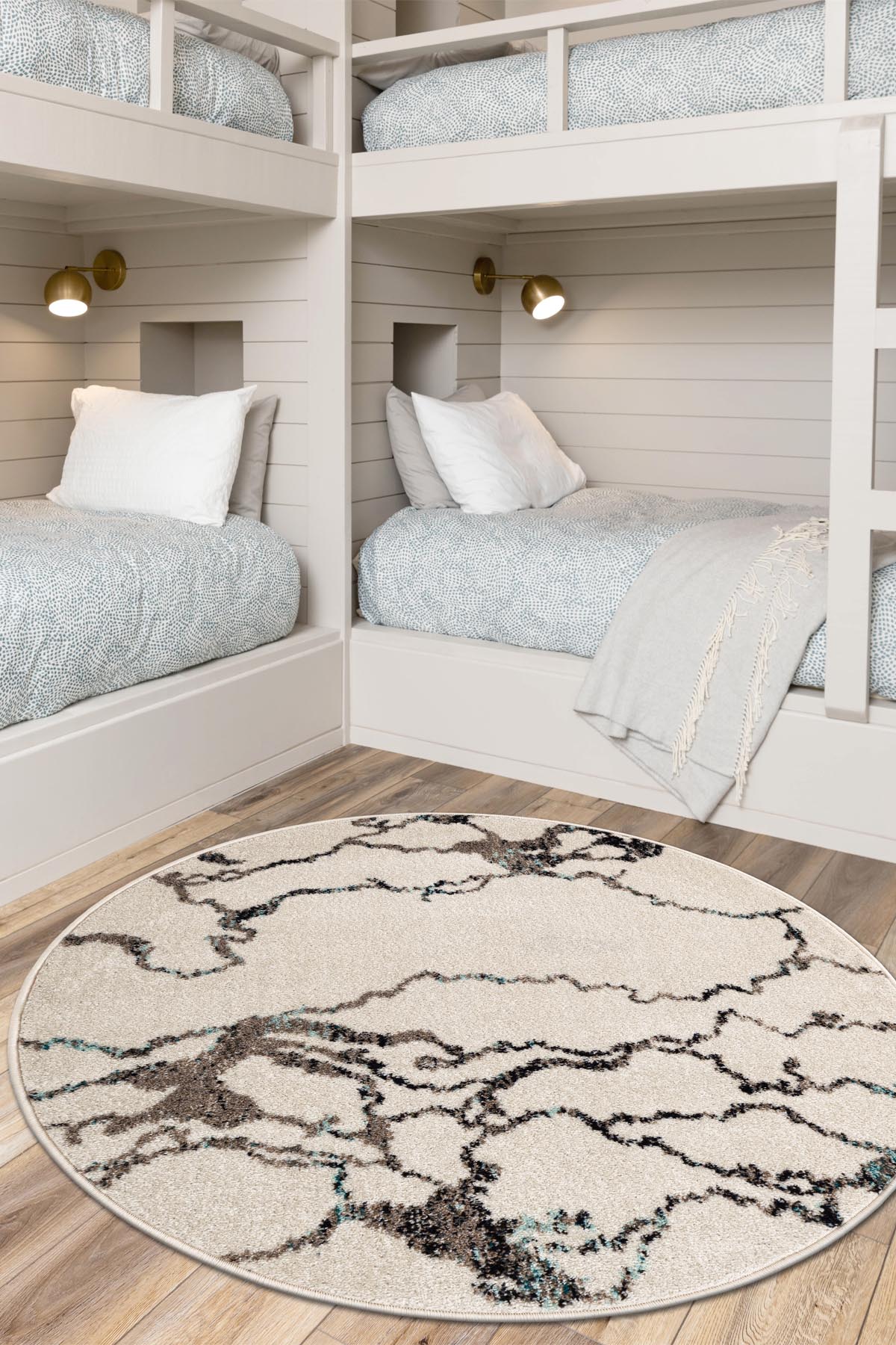 Angorahome Spring Koleksiyonu Dokuma Makine Halısı SP1009 120 x 120 Yuvarlak - 4